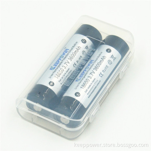 Protected KeepPower 3600mah 18650 3.7v li-ion battery for flashlight